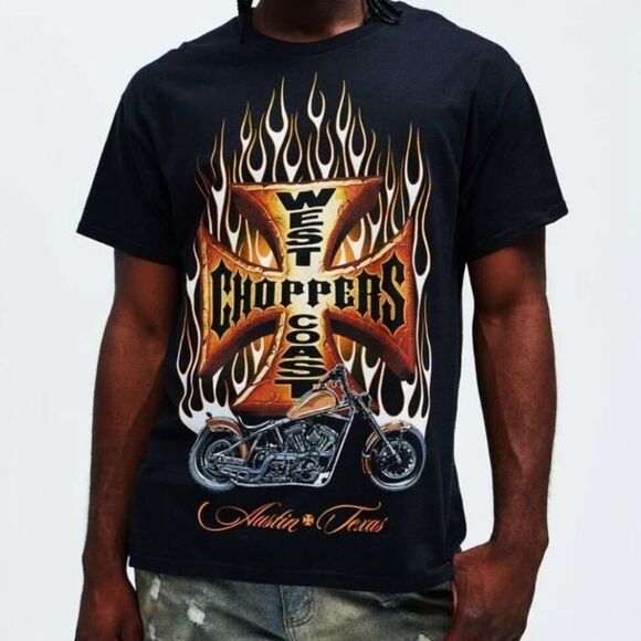 West Coast Choppers Motorcycle Graphic Short Sleeve T-Shirt #I - Picture 3 of 5